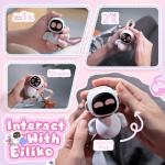 ENERGIZE LAB Eiliko Coral Pink - Your Tiny AI Charm Robot That Matches Every Daily Outfit, Fun Electronic Pendant Toys, for Couples and Best Friends.