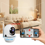 360° Smart Home Security Camera PTZ 2K 1620P AI Detection Night Vision Automatic Tracking Security Surveillance Baby Monitor