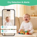 Simyke 1080P Smart Video Baby Monitor with App Control