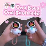 ENERGIZE LAB Eiliko Coral Pink - Your Tiny AI Charm Robot That Matches Every Daily Outfit, Fun Electronic Pendant Toys, for Couples and Best Friends.