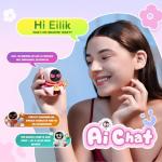 ENERGIZE LAB Eiliko Coral Pink - Your Tiny AI Charm Robot That Matches Every Daily Outfit, Fun Electronic Pendant Toys, for Couples and Best Friends.