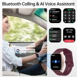 Bluetooth Smartwatch with Fitness Tracker & AI Voice