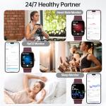 Bluetooth Smartwatch with Fitness Tracker & AI Voice