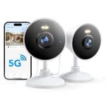 Smart Security Camera with Color Night Vision, 2-Pack