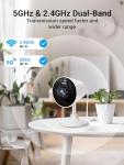 Smart Security Camera with Color Night Vision, 2-Pack