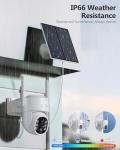 2K Wireless Solar Security Camera System with AI