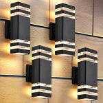 DASTOR 4 Pack Modern Outdoor Wall Lights
