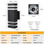 DASTOR 4 Pack Modern Outdoor Wall Lights