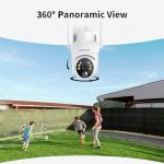 Solar-Powered 360° Pan/Tilt Outdoor Security Camera