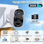 2026 2K Wireless Security Camera with AI Features