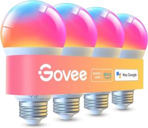 Govee Smart Color-Changing LED Light Bulbs, 4 Pack