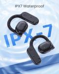 AI Translation Earbuds Real Time 164 Languages 80H Playtime Translator Ear Buds Audifonos Traductores Inglés Español Wireless Earphones Bluetooth AI Headphone for Travel Meeting Learning K08 Black