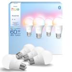 Philips Hue Color Smart Bulb 4-Pack 800lm