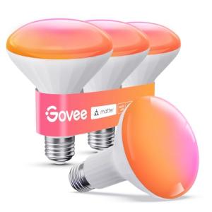 Govee BR30 Smart RGBWW LED Light Bulbs - 4 Pack