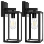 2-Pack Waterproof Outdoor Wall Lanterns