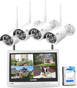 Hiseeu Wireless 4K Home Security System with Monitor