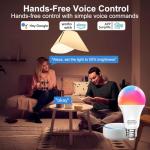 Luckystyle Smart LED Bulbs, WiFi & Bluetooth, RGB