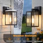 FOLKSMATE Dusk to Dawn Outdoor Wall Lights - 2 Pack