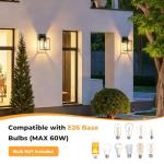 FOLKSMATE Dusk to Dawn Outdoor Wall Lights - 2 Pack