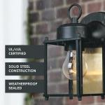 Outdoor Black Wall Lantern Sconce Set of 2
