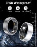 Waterproof Smart Fitness Ring with Health Tracking