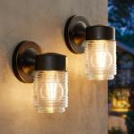 EJIAXIN 2 Pack Waterproof Outdoor Wall Lanterns