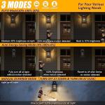 Motion Sensor Outdoor Wall Lights - 2 Pack