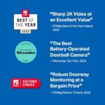 Tapo 2K+ Wired or Battery Powered Smart Video Doorbell with Chime - 180° Field of View, Person/Vehicle/Package Detection, Ring Call, 2-Way Audio, Subscription-Free Local Storage or Optional Cloud,D225