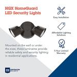 Lithonia HomeGuard 2-Light LED Outdoor Flood Lights