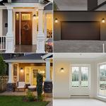 LUTEC Waterproof Matte Black Wall Lantern Sconce