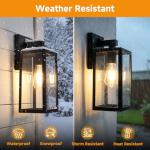 SHINE HAI Dusk to Dawn Outdoor Wall Light