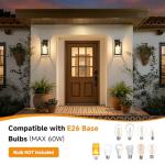 SHINE HAI Dusk to Dawn Outdoor Wall Light