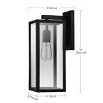 Matte Black Weather-Resistant Wall Sconce Light