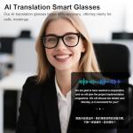 AI Smart Glasses with Translation and Bluetooth Speakers