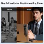 HiDock P1 AI Voice Recorder: Smart Voice Recorder Work with Wireless Earbuds Portable Digital Recording Device BlueCatch Tech Meeting Transcription Summary Playback HiNotes Control 64GB(Space Gray)