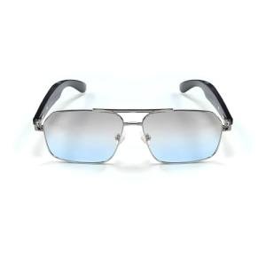 Smart Bluetooth Sunglasses, AI Translation, Wireless Music Audio, Hands-Free Calls, Voice Control, UV Protection (Blue)