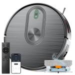XIEBro Robot Vacuum and Mop Combo, 6500Pa Strong Suction, 2 in 1 Robotic Vacuum with Gyro Inertial Navigation, 200 Min Runtime, App/Wi-Fi/Voice Control, Slim, for Pet Hair, Hard Floor, Carpet