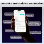 HiDock P1 AI Voice Recorder: Smart Voice Recorder Work with Wireless Earbuds Portable Digital Recording Device BlueCatch Tech Meeting Transcription Summary Playback HiNotes Control 64GB(Space Gray)