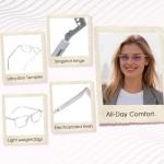 AI Glasses for Women, Bluetooth Glasses with 164 Languages Real-Time Translation, Color-Changing Lenses, Lightweight Thin Temples Free App, Stylish Wearable Tech Glass for Travel & Everyday Wear