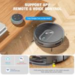 XIEBro Robot Vacuum and Mop Combo, 6500Pa Strong Suction, 2 in 1 Robotic Vacuum with Gyro Inertial Navigation, 200 Min Runtime, App/Wi-Fi/Voice Control, Slim, for Pet Hair, Hard Floor, Carpet