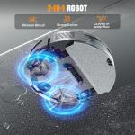 XIEBro Robot Vacuum and Mop Combo, 6500Pa Strong Suction, 2 in 1 Robotic Vacuum with Gyro Inertial Navigation, 200 Min Runtime, App/Wi-Fi/Voice Control, Slim, for Pet Hair, Hard Floor, Carpet