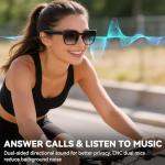 AI Smart Glasses with Camera,8MP Camera Glasses,1080P Anti-Shake Video Recording, Real Time Translation,AI Voice Assistant,Object Recognition,Bluetooth Sunglasses for Men Women(Photochromic Lenses)