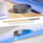 XIEBro Robot Vacuum and Mop Combo, 6500Pa Strong Suction, 2 in 1 Robotic Vacuum with Gyro Inertial Navigation, 200 Min Runtime, App/Wi-Fi/Voice Control, Slim, for Pet Hair, Hard Floor, Carpet