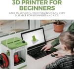 Fully Assembled Mini 3D Printer for Kids and Beginners - Complete Starter Kit with Auto Leveling 3D Printing Machine, 10M PLA Filament, and SD Card - WiFi 3D Home Printer for MAC Windows Linux (Green)