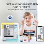 AOSEED 3D Printer for Kids & Beginners, AI-Powered Fully Assembled 3D Printer with Up to 400mm/s Speed, Auto Leveling, 15 Mini Apps, Includes 8 PLA Filaments for Home and School Use, X-Maker AI+