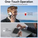 AI-Powered Smart Voice Recorder, Instant Transcription for Meetings, Lectures & Interviews with Playback, App Control, Transcribe & Summarize with AI Technology, 152 Languages, 64GB Memory