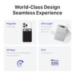 HyBran AI Voice Recorder for Phone Calls, Meetings & Lectures | Smart AI Note-Taking Device with Dedicated App for Transcription, Summary & Notes | Magnetic Case, 32GB (Up to 2000 Hours) | PDF Summary