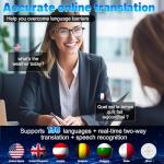 Shovira AI Translation Smart Glasses Pro with 138 Languages, Bluetooth Glasses Compatible with ChatGPT, Photochromic Lens with Open-Ear Speakers for Men Women, for Travel, Business, Driving