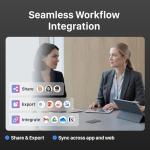 HyBran AI Voice Recorder for Phone Calls, Meetings & Lectures | Smart AI Note-Taking Device with Dedicated App for Transcription, Summary & Notes | Magnetic Case, 32GB (Up to 2000 Hours) | PDF Summary