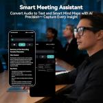 KWENRUN AI Smart Glasses with ChatGPT – Bluetooth, Real-Time Translation, Music & Hands-Free Calls, Photochromic Lenses, UV & Blue Light Protection for Men & Women